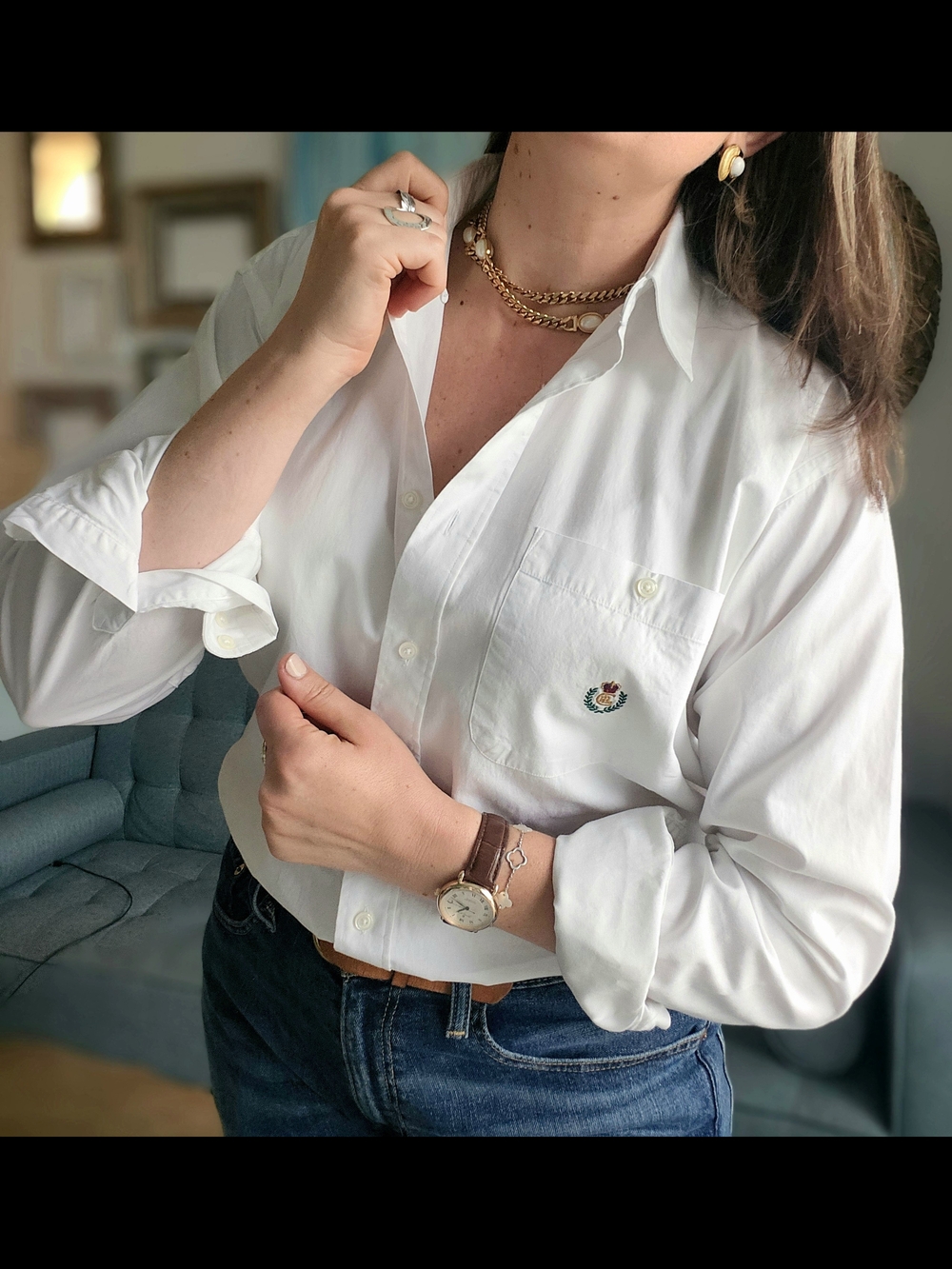 Ralph Lauren White Cotton Shirt With Logo Embroidery